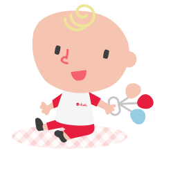 Dibujo niño con sonajero